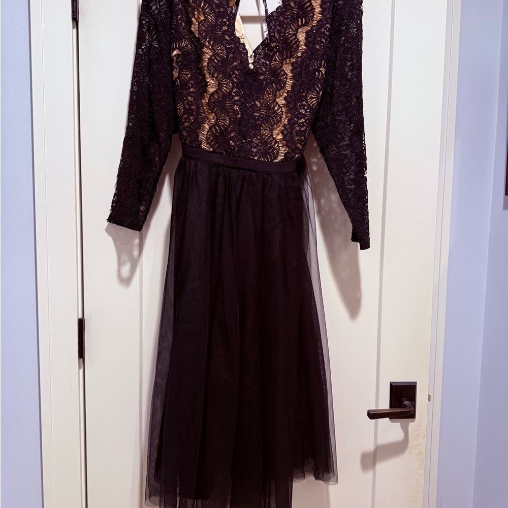 City Chic Black and Lace Dress